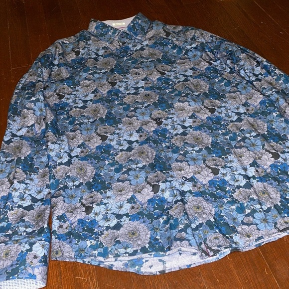 Men’s Bugatchi Button Down Cotton Long Sleeve Collared Dress Shirt Large - Picture 1 of 16